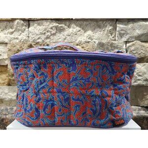 Vintage Totes Makeup Bag beautiful red and purple design